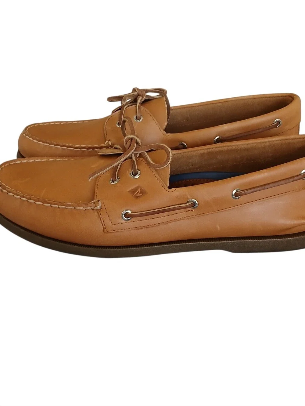 NWOB SPERRY Authentic Original 2 Eye Leather Boat Shoes Men's 15 Tan Topsider